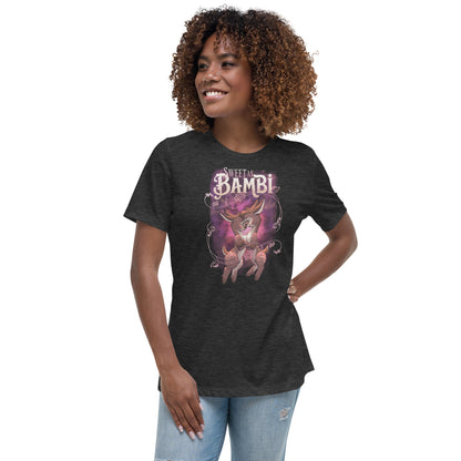 "Sweet as Bambi" Bambi lesbian flag fem fit Relaxed T-Shirt