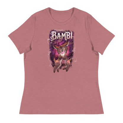 "Sweet as Bambi" Bambi lesbian flag fem fit Relaxed T-Shirt